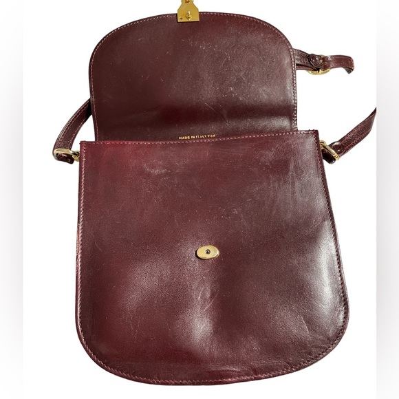 Harrods made in Italy 100% genuine leather vintage cross body bag - Picture 9 of 16